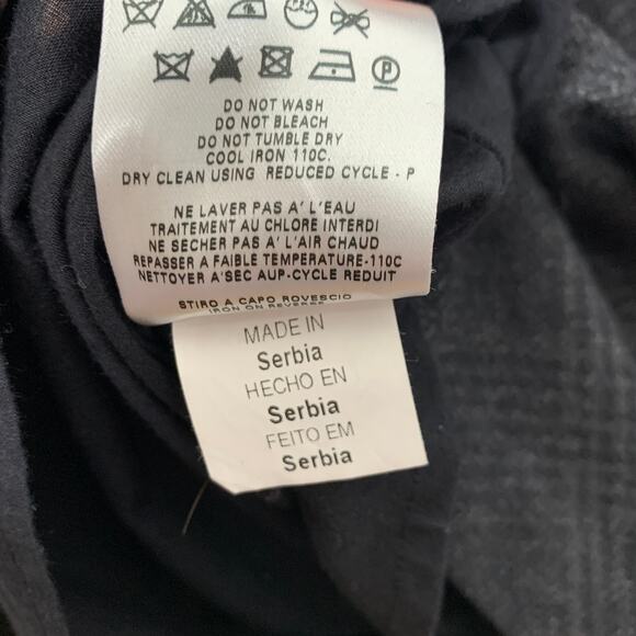 See by Chloe women's dark gray sawtooth plaid wool blend sheath dress SZ 6 - Picture 12 of 12